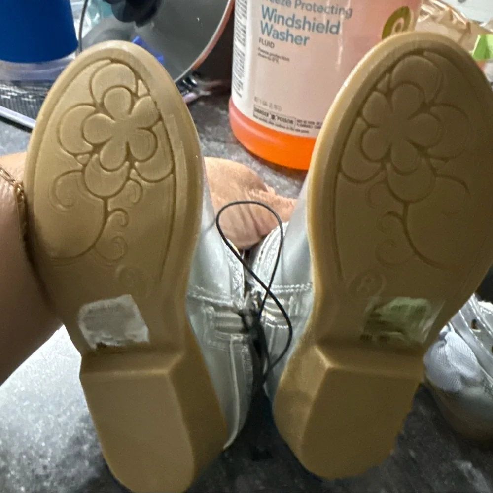 Jellypop Shimmering Silver Kids Boots size girls 8 - Picture 6 of 6